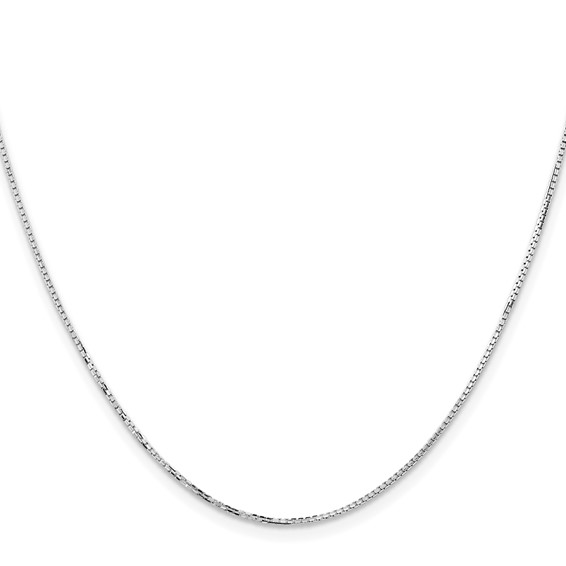 Leslie's 14K White Gold 1.10mm Concave Box Chain