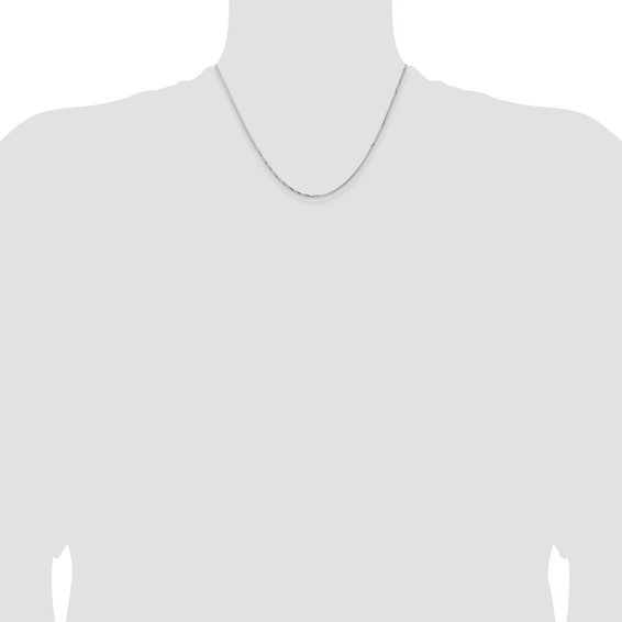 Leslie's 14K White Gold 1.10mm Concave Box Chain