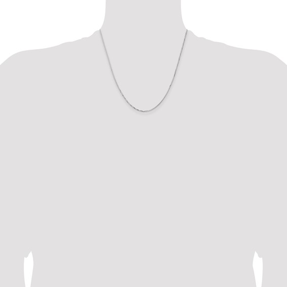 Leslie's 14K White Gold 1.10mm Concave Box Chain