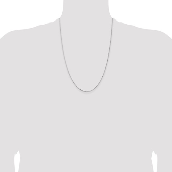 Leslie's 14K White Gold 1.10mm Concave Box Chain