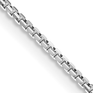 Leslie's 14K White Gold 1.10mm Concave Box Chain