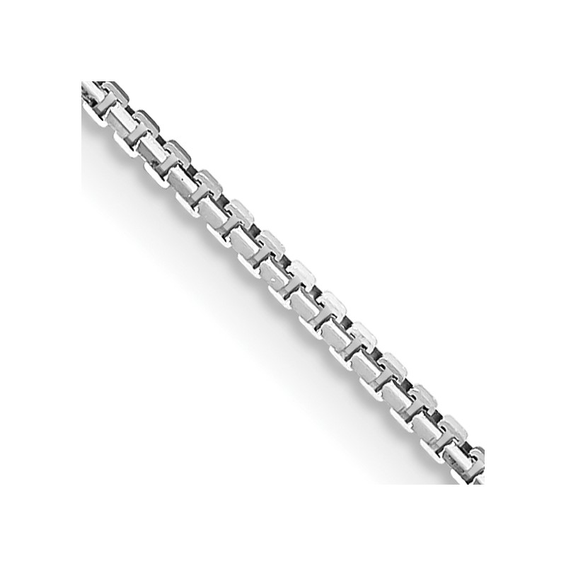 14K White Gold 1.10mm Concave Box Chain