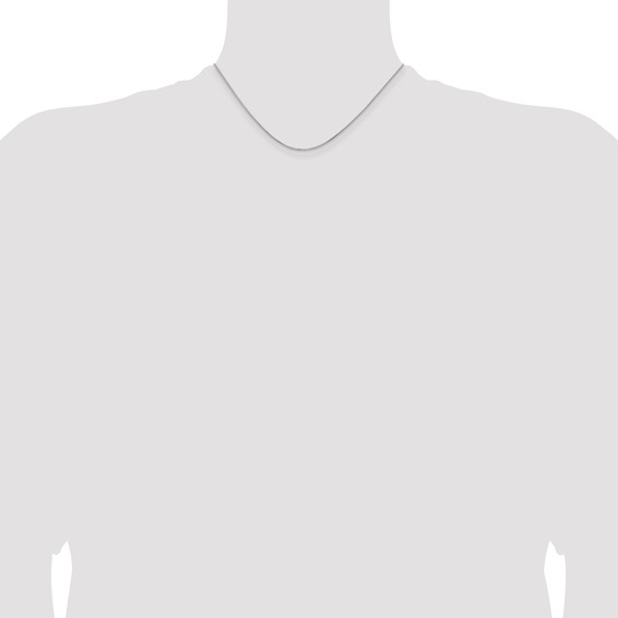 Leslie's 14K White Gold 1.2mm Concave Box Chain