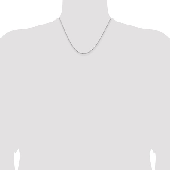 Leslie's 14K White Gold 1.2mm Concave Box Chain