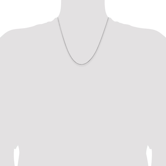 Leslie's 14K White Gold 1.2mm Concave Box Chain