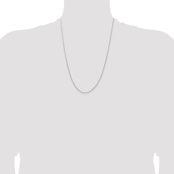 Leslie's 14K White Gold 1.2mm Concave Box Chain