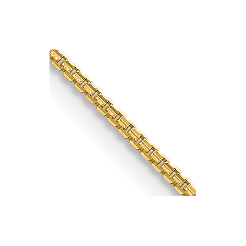 14K 1.3mm Concave Box Chain