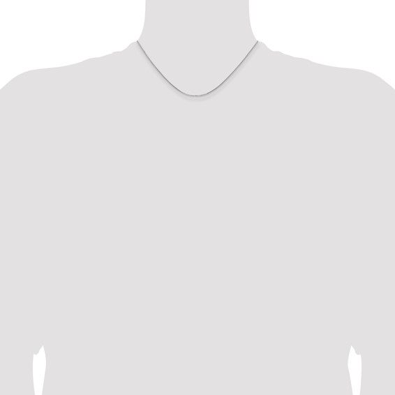 Leslie's 14K White Gold 1.3mm Concave Box Chain