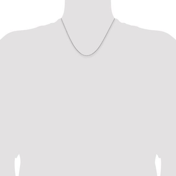 Leslie's 14K White Gold 1.3mm Concave Box Chain