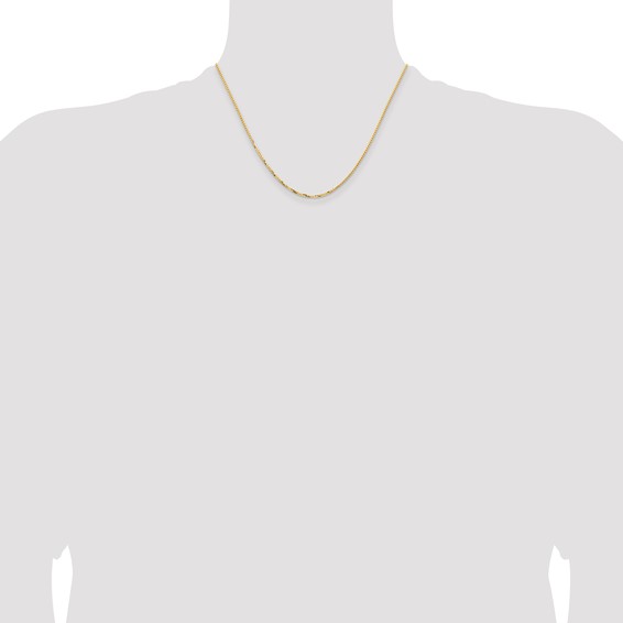 Leslie's 14K 1.45mm Concave Box Chain