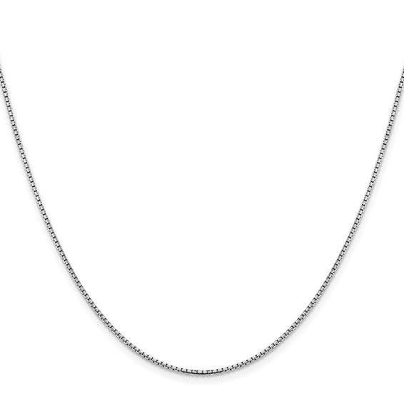 Leslie's 14K White Gold 1.45mm Concave Box Chain