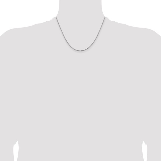 Leslie's 14K White Gold 1.45mm Concave Box Chain