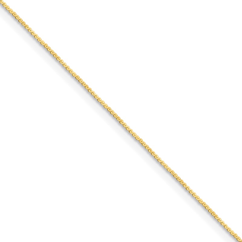 14K 0.8mm Serpentine Chain