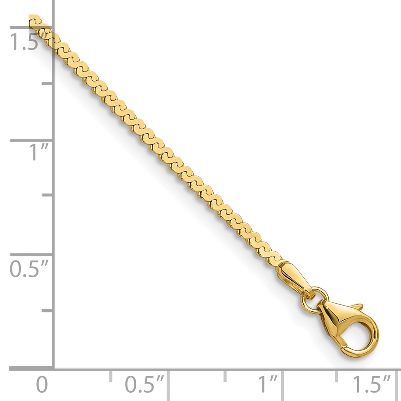 14K 1.55mm Serpentine Chain