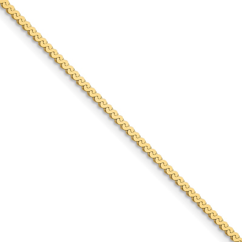14K 1.55mm Serpentine Chain