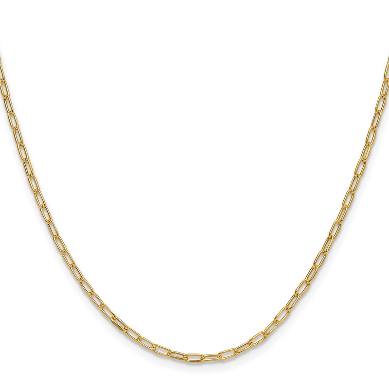 14k 2.2mm Semi-Solid Beveled D/C Paperclip Chain