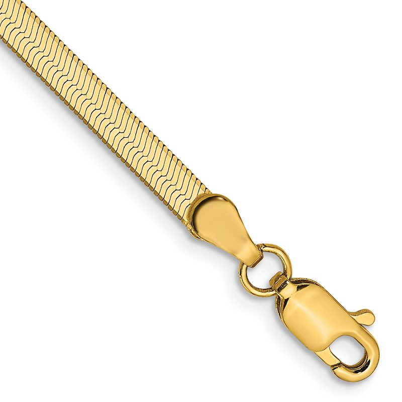 14k 3mm Silky Herringbone Chain