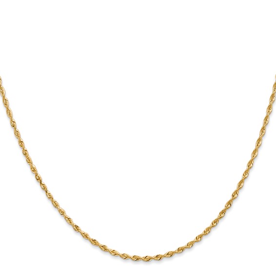 Leslie's 14k 1.85mm Diamond-Cut Lightweight Rope Chain