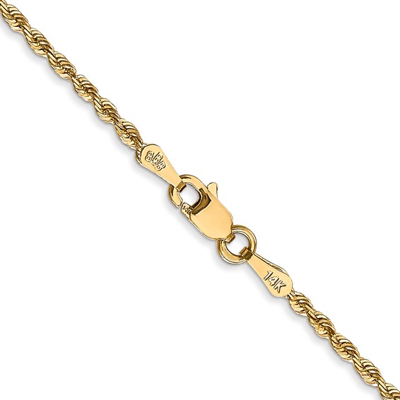 Leslie's 14k 1.85mm Diamond-Cut Lightweight Rope Chain