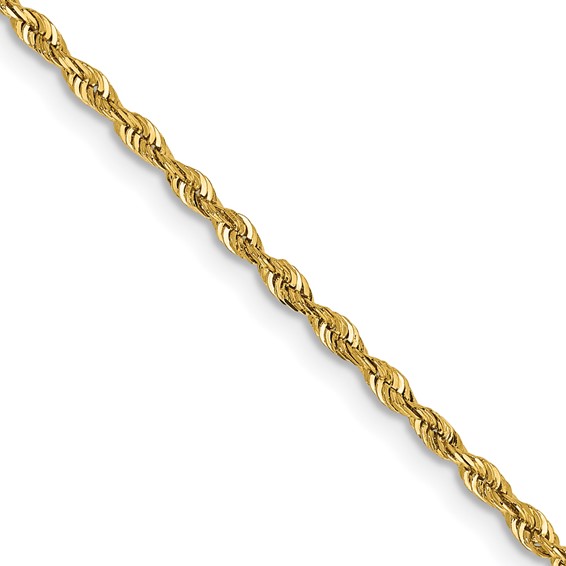Leslie's 14k 1.85mm Diamond-Cut Lightweight Rope Chain
