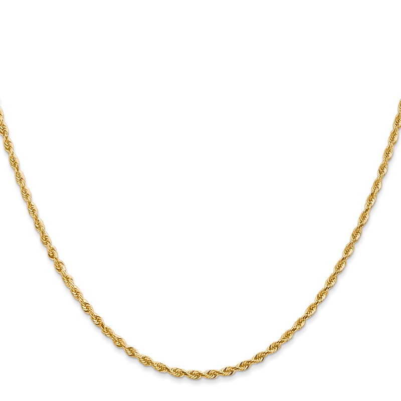 14k 2.00mm Diamond-Cut Lightweight Rope Chain