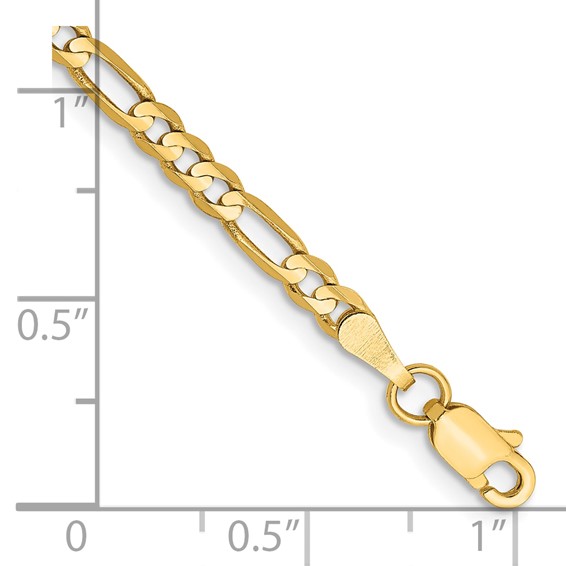 Leslie's 14k 3mm Concave Open Figaro Chain