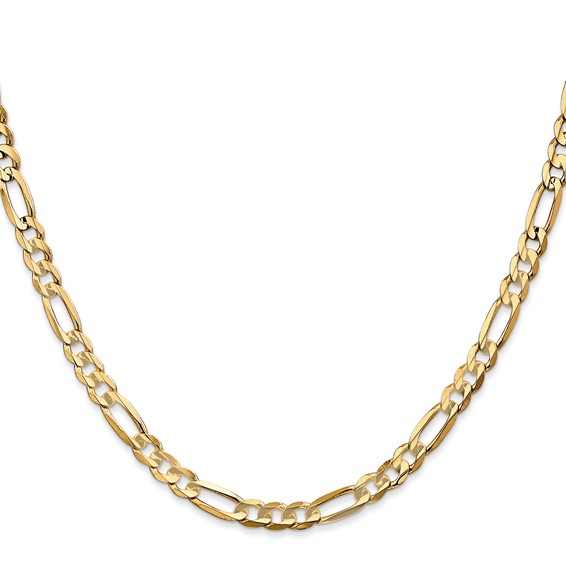 Leslie's 14k 4.5mm Concave Open Figaro Chain