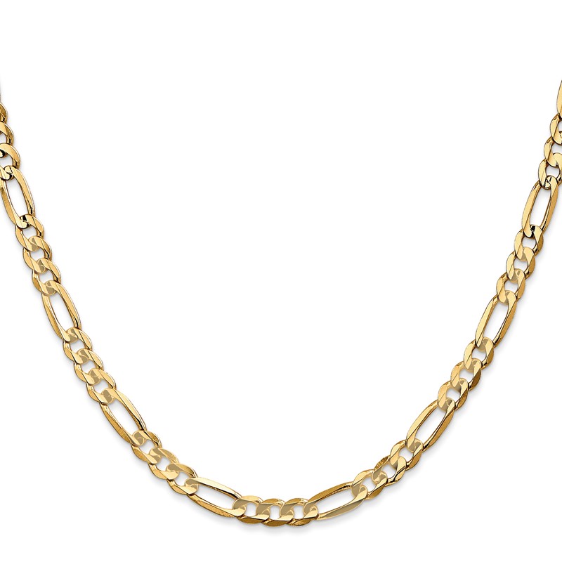 14k 4.5mm Concave Open Figaro Chain