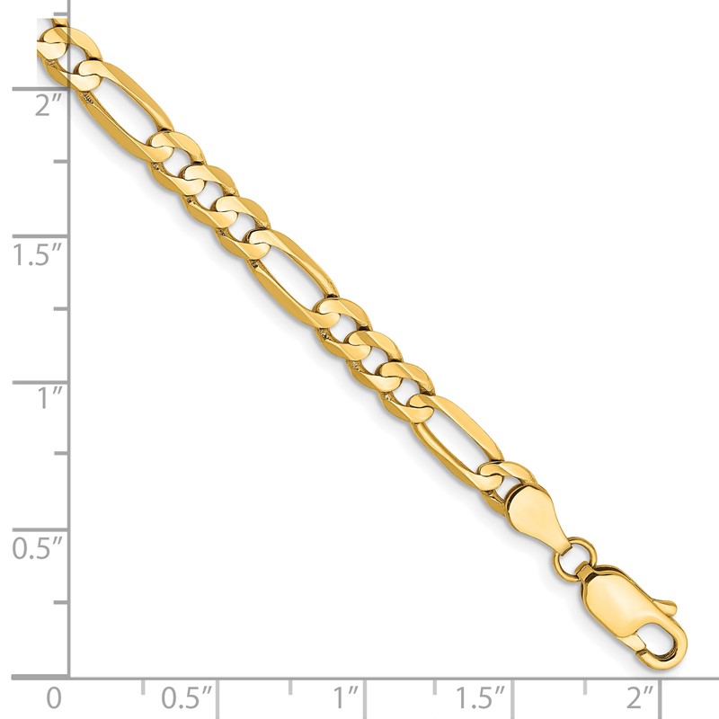 14k 4.5mm Concave Open Figaro Chain