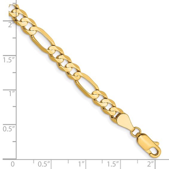 Leslie's 14k 5.5mm Concave Open Figaro Chain