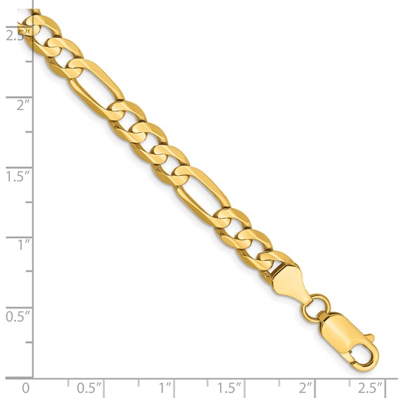 Leslie's 14k 6mm Concave Open Figaro Chain