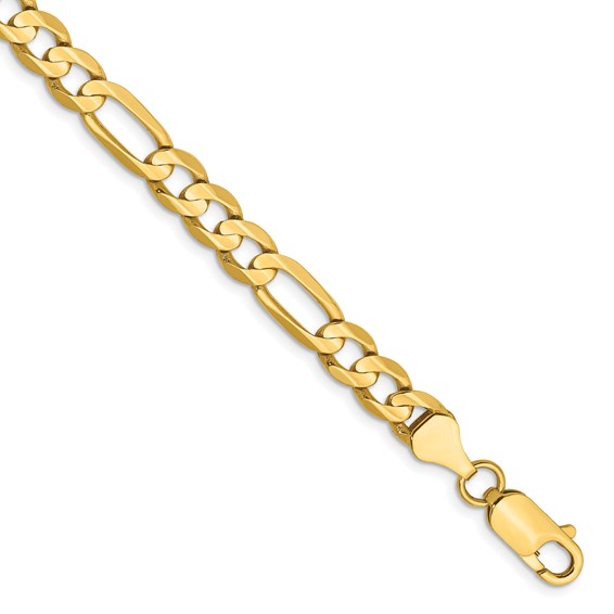 Leslie's 14k 6mm Concave Open Figaro Chain