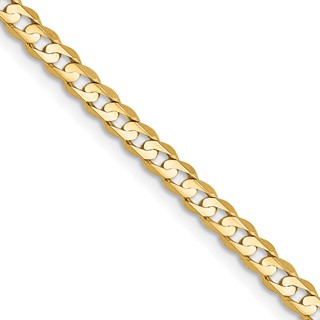 Leslie's 14k 3mm Open Concave Curb Chain