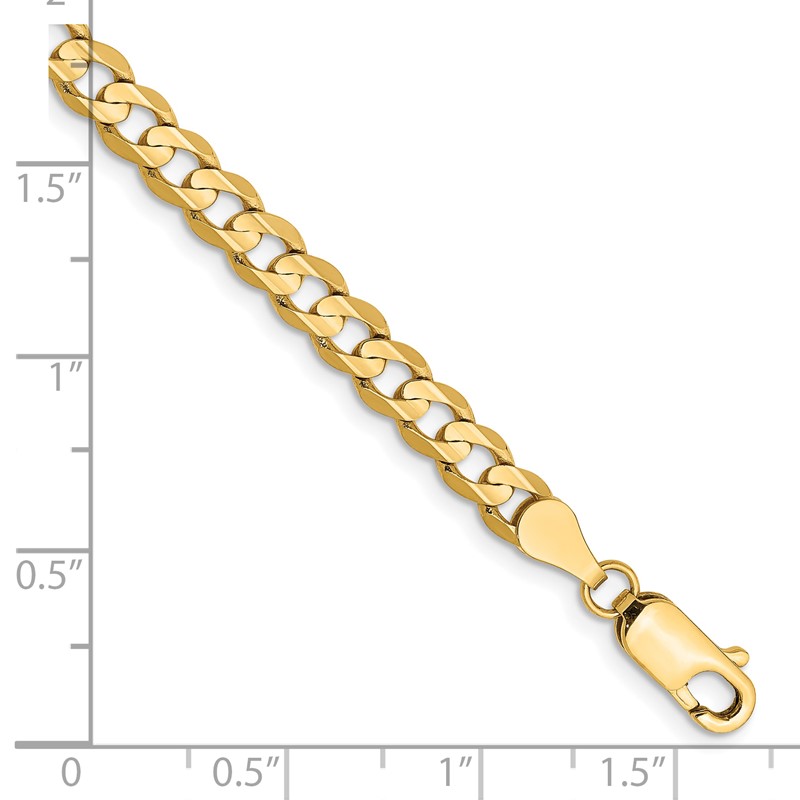 14k 4.5mm Open Concave Curb Chain