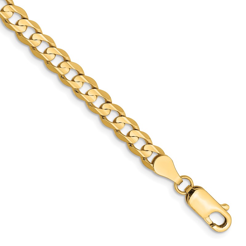 14k 4.5mm Open Concave Curb Chain