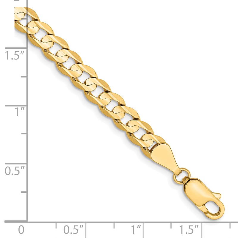 14k 5.25mm Open Concave Curb Chain