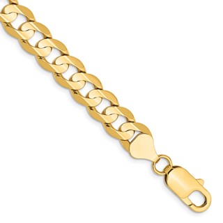Leslie's 14k 7.5mm Open Concave Curb Chain