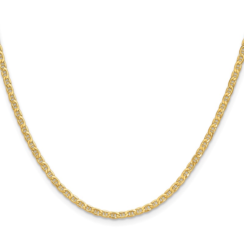 14k 2.4mm Semi-Solid Anchor Chain