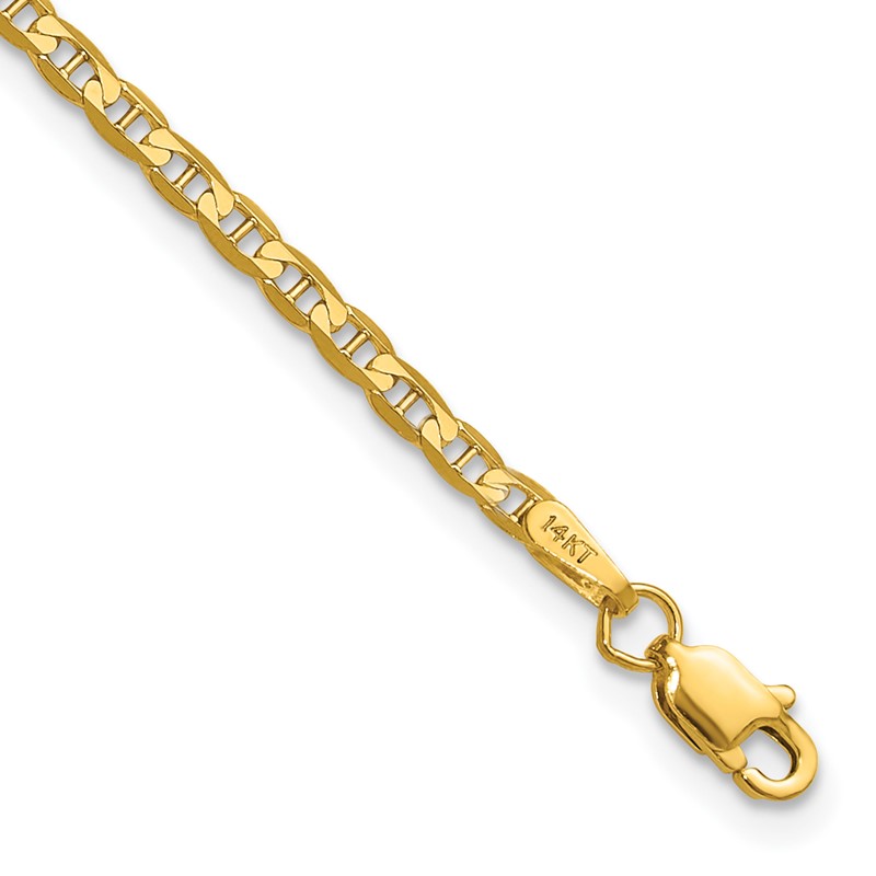 14k 2.4mm Concave Anchor Chain