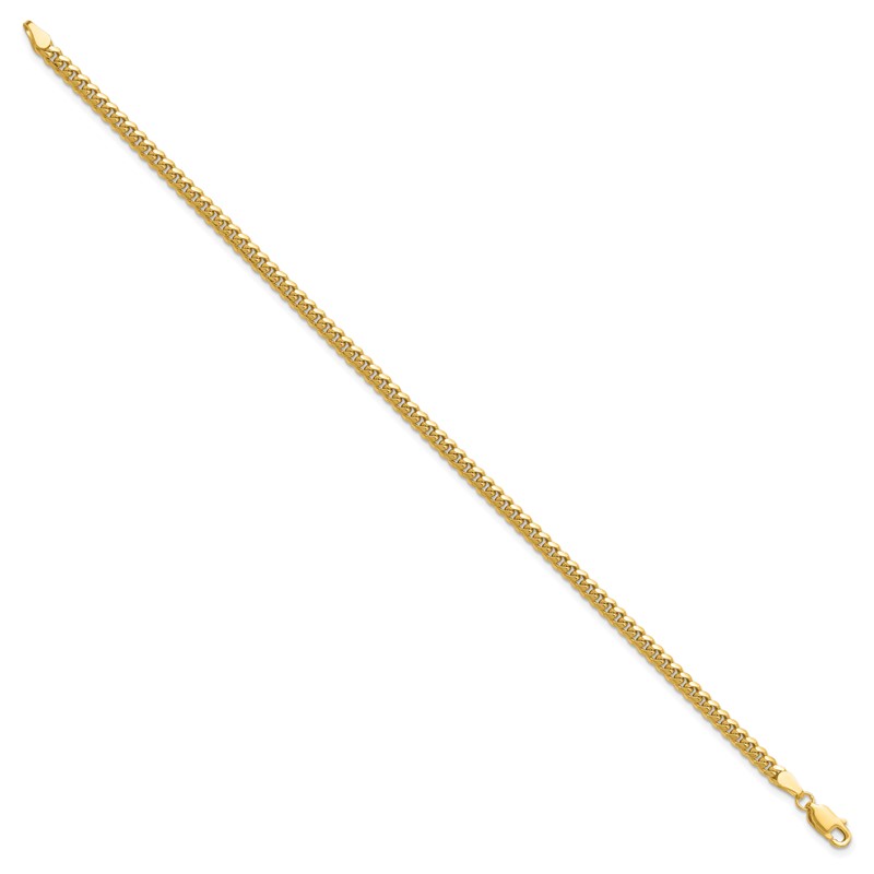 14k 3.5mm Solid Miami Cuban Chain