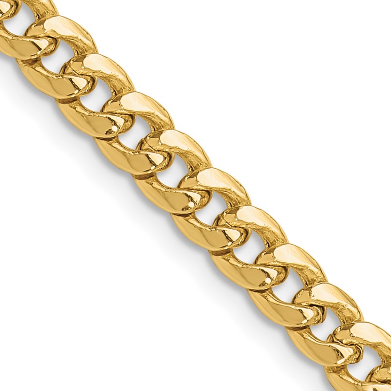 14k 4.3mm Solid Miami Cuban Chain