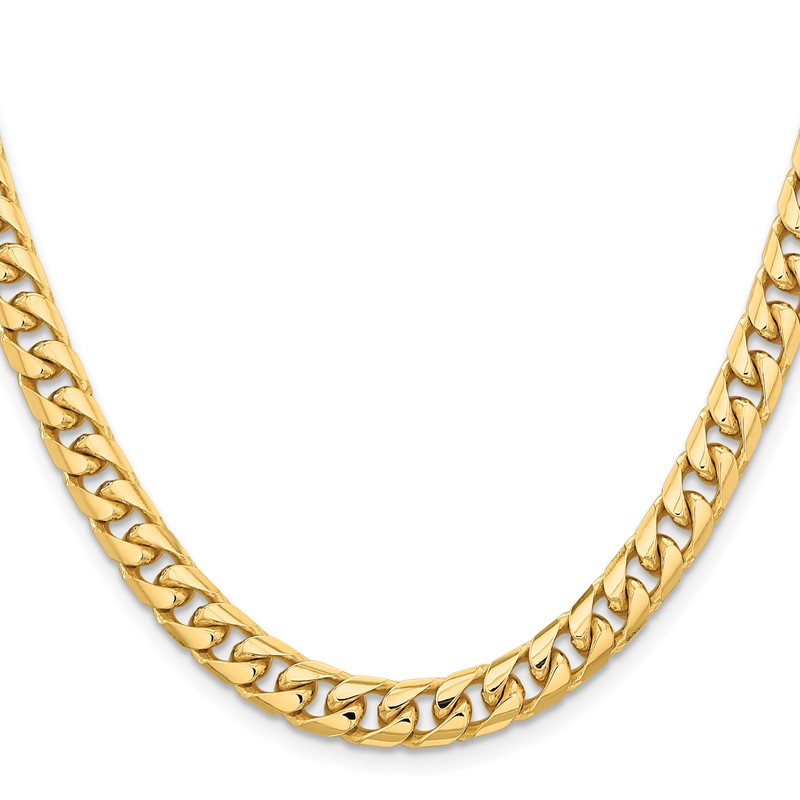 14k 6.75mm Solid Miami Cuban Chain