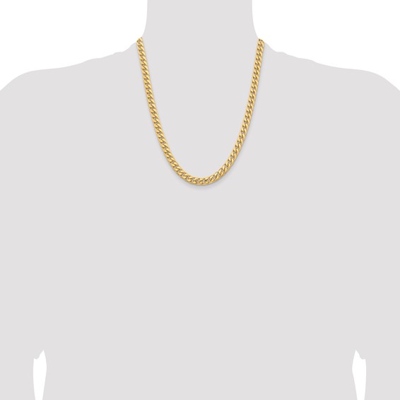 Leslie's 14k 6.75mm Solid Miami Cuban Chain