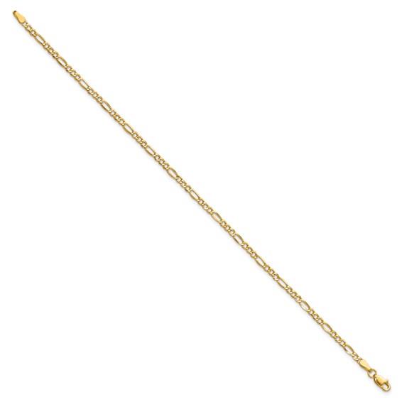 Leslie's 14k 2.5mm Semi-Solid Figaro Chain