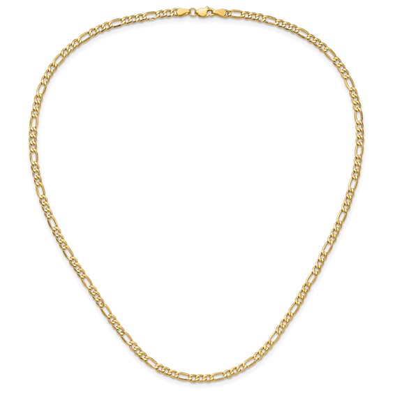 Leslie's 14k 3.5mm Semi-Solid Figaro Chain