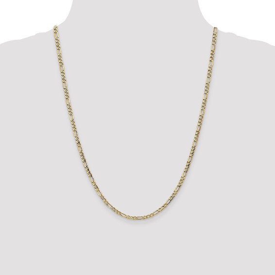 Leslie's 14k 3.5mm Semi-Solid Figaro Chain
