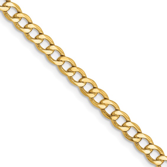 Leslie's 14k 3.35mm Semi-Solid Curb Chain