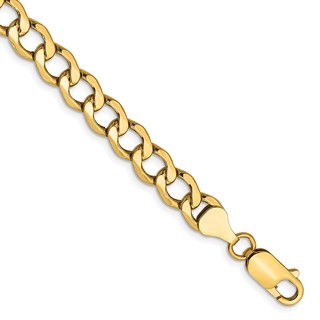 Leslie's 14k 6.5mm Semi-Solid Curb Chain