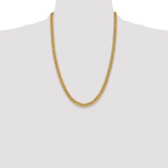 Leslie's 14k 6mm Semi-Solid Miami Cuban Chain