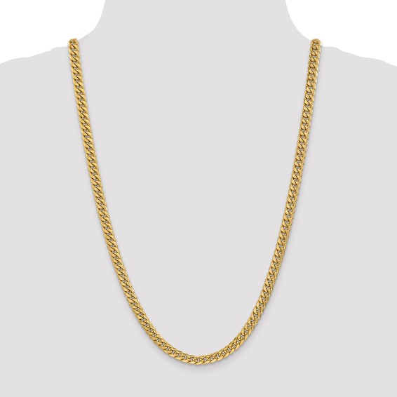 Leslie's 14k 6mm Semi-Solid Miami Cuban Chain